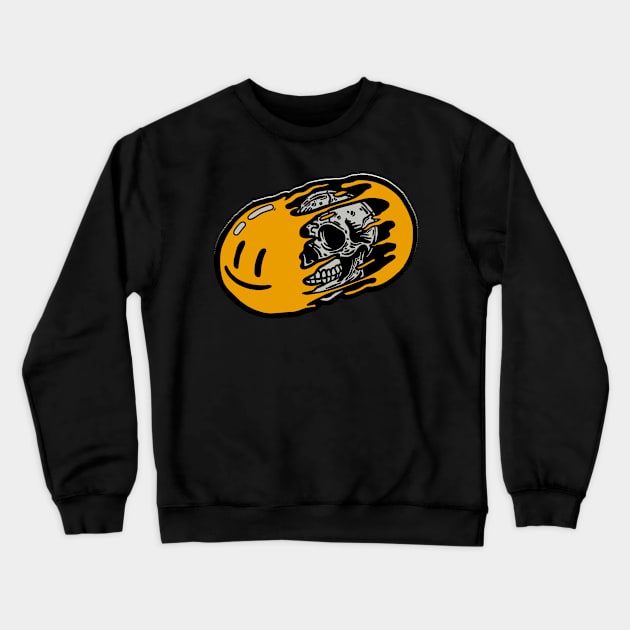 emoji apocalypse zombie smiley face Crewneck Sweatshirt by masterpiecesai